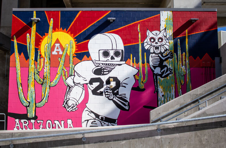 Photo of The Cactus Comet Rides Again mural