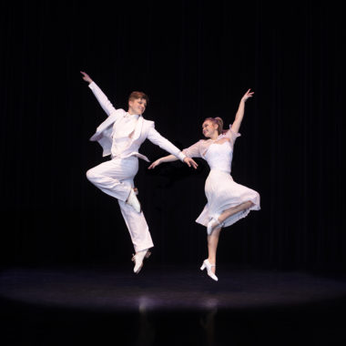 Photo by Ed Flores featuring UA Dance Ensemble members Brendan Kellum and Bri Mull